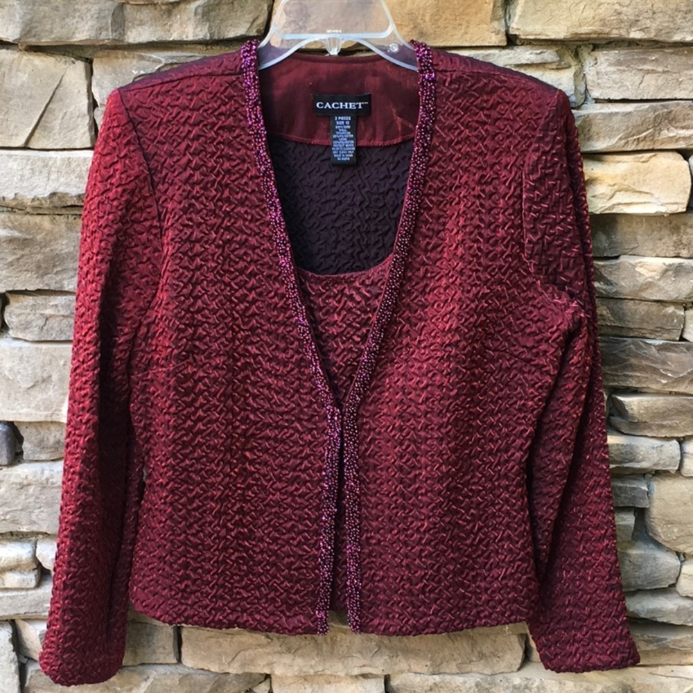 2piece jacket with matching top